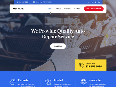 Car Repair Services and Auto mechanic WordPress Theme