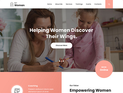 SKT Woman Pro - Feminine WordPress Theme design illustration theme design ui website builder wordpress design wordpress development wordpress template wordpress theme