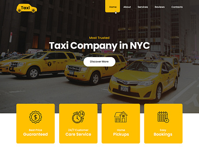 Cab Booking and Auto Rental Website Design Template