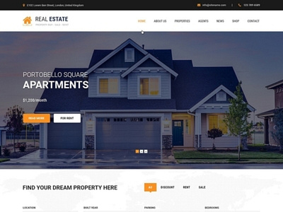 Real Estate WordPress Theme design theme design website builder wordpress design wordpress development wordpress template wordpress theme