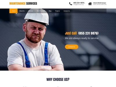 Maintenance Services Web design by SKT Themes on Dribbble