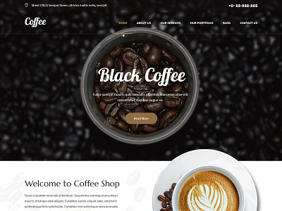 Coffeehouse Website template design illustration theme design website builder wordpress design wordpress development wordpress template wordpress theme