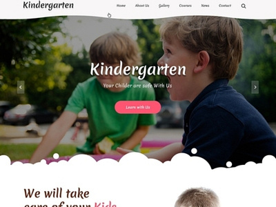 Kindergarten website design animation design theme design ux web website builder wordpress design wordpress development wordpress template wordpress theme