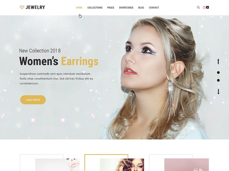 Jewelry Ready-made Website Template ux web design wordpress theme wordpress template wordpress development wordpress design website builder theme design