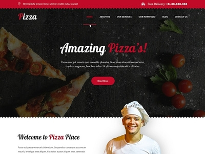 online pizza order website template