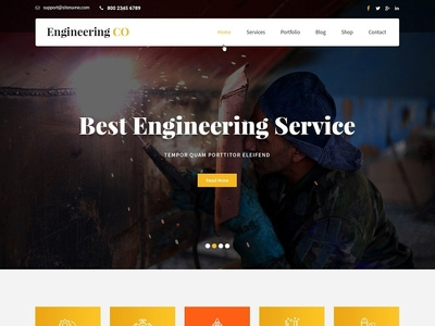 Professional Engineering Website Design & Template design theme design web website builder wordpress design wordpress development wordpress template wordpress theme