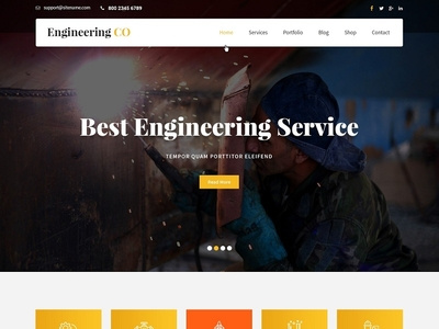 Professional Engineering Website Design & Template