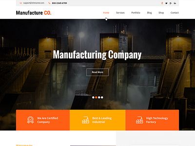 Industrial, Engineering & Manufacturing WordPress Theme