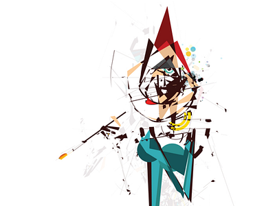 Red Bull illustration bull collective geometric illustration red