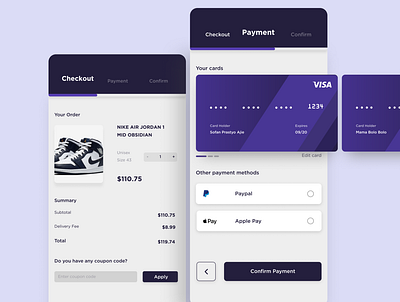 Daily UI 02 - Credit Card Checkout checkout credit card daily ui design dribbble mobile mobile app mobile app design mobile design mobile ui payment ui ui design user experience user inteface user interface design