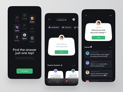 Ask Anything App adobe xd branding design illustration logo typography ui ui design india ux vector