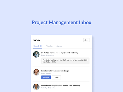 Project Management Inbox adobe xd branding design illustration logo typography ui ui design india ux vector