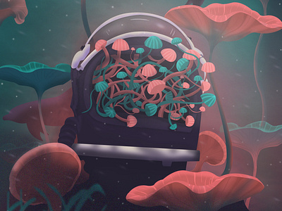 SPACE IMPLANTED @illustration adobe adobe photoshop design dribble shot dribbleartist illustration