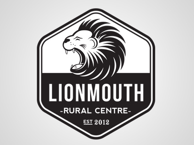 Lionmouth Logo branding graphic design lion logo typography