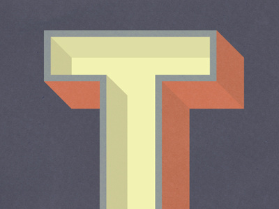 T is for Tuesday graphic design retro type typeaday typography
