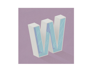 W is for Wednesday graphic design retro type typeaday typography