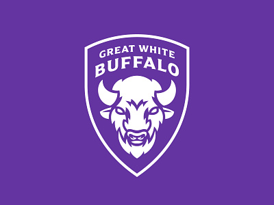 Great White Buffalo badge buffalo crest design football football badge football club football crest identity logo new york soccer soccer crest