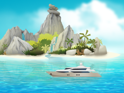 Sunshine Island Illustration illustration island theme themes yootheme