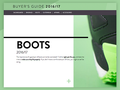 Snowboard Buyer's Guide // Boots colour responsive snowboarding sports ui ux web