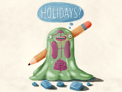 Holidays? alien colors holidays illustration paintings pencil photoshop