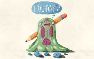 Holidays? alien colors holidays illustration paintings pencil photoshop
