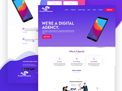 I Will design Photoshop web template or PSD website