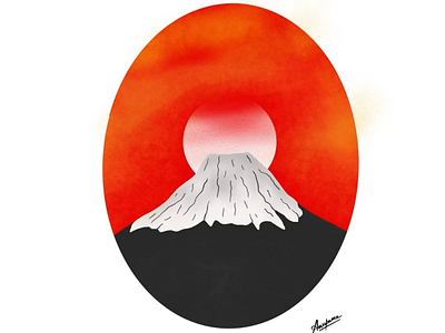 Illustration : Mount Fuji art artist designer digital digital painting fuji graphicdesign illustration illustrator ipadpro mount painting procreate