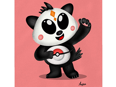 Illustration | Panda Pokemon art artist cartoon character cute designer digital graphic illustration illustrator ipadpro paint panda pokemon procreate