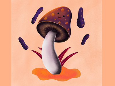 Illustration | Mushroom | On iPad Pro