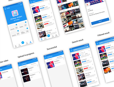 Vtube app design online video ui design video video uploader