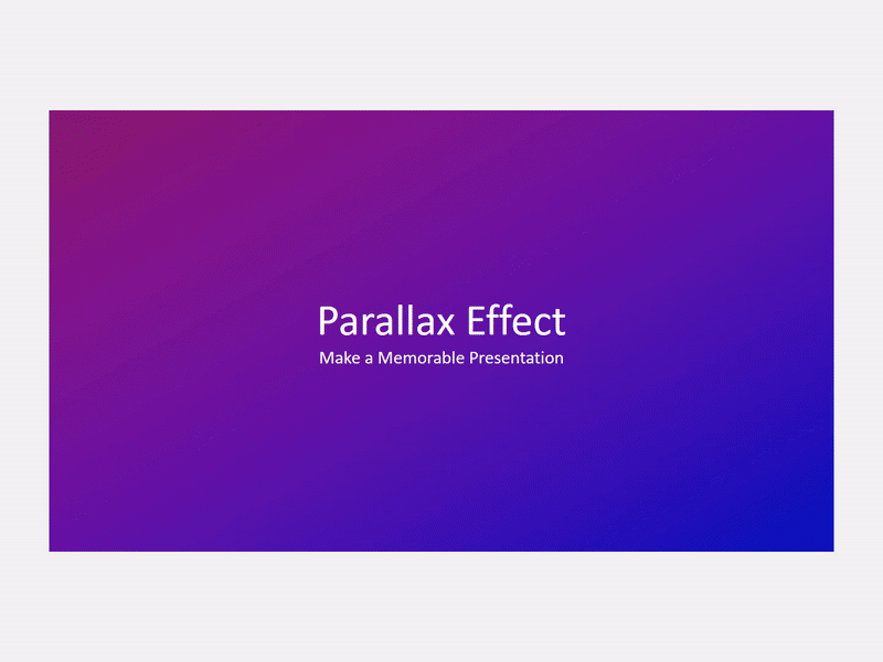 Pitch Deck- Parallax Effect