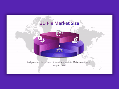 Pitch Deck- 3d Pie 3d analysis animated blue business chart company competitive creative design dynamic market marketing modern parallax pitch deck powerpoint presentation prezi purple