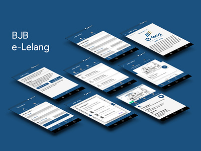 BJB e-Lelang app mobile app mobile design ui ux