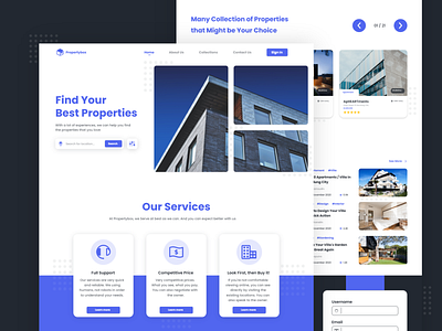 Propertybox - Landing Page Exploration design exploration landing landing page landing page design ui ux web website