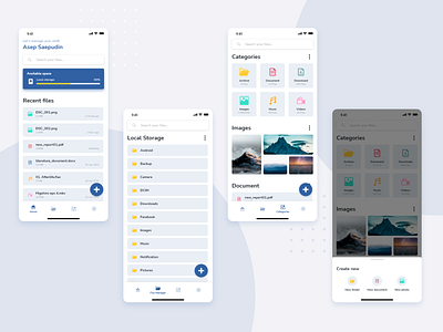 Simple File Manager Mobile app design file folder manager mobile app mobile design ui ux