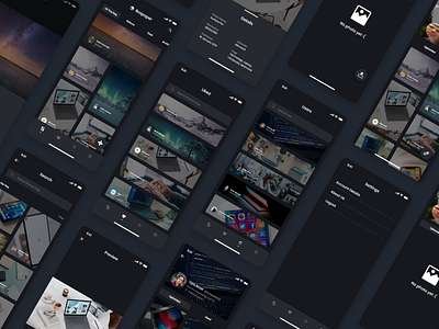 Boxpaper - Mobile App Exploration app dark mode design mobile app mobile design ui ux