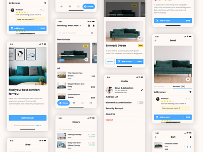 Sofa Furniture Shop app design mobile app mobile design ui ux