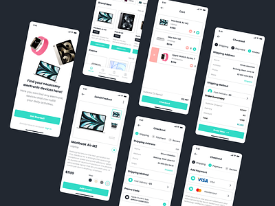 Online Electronic Mobile Shop app cart design electronic gadget mobile app mobile design payment shop ui ux