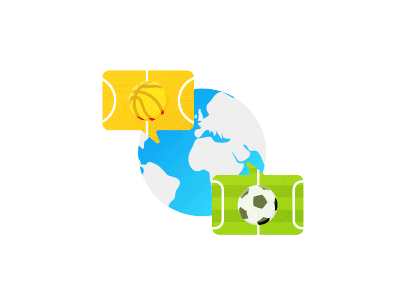 Lottery Go onboarding animation basketball bet football lottery soccer sport world cup