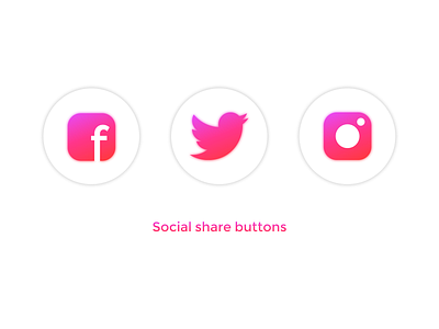 Design of Social share buttons buttons challenge dailyui design experience figma gradient icons illustration interface three ui uiux ux вектор дизайн