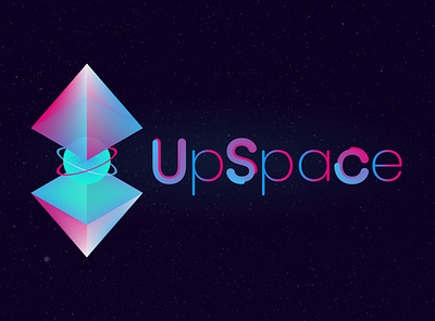 Logo design for UpSpace service brand branding creative design graphic design illustrator logo logotype графічний дизайн дизайн лого логотип