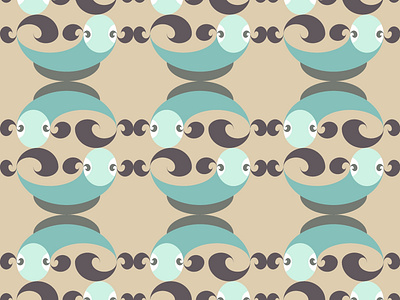 Pattern "Fishes" вектор дизайн иллюстрация