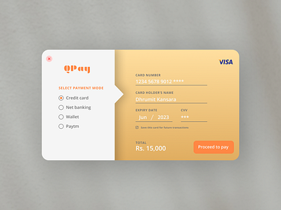 Credit Card Checkout 002 dailyui figma webdesign
