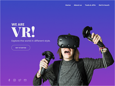 We are VR! Landing Page design figma landing page vr webdesign