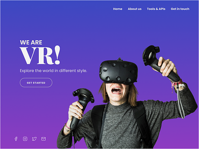 We are VR! Landing Page design