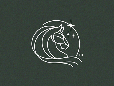 horse and stars brand identity branding design horse logo icon illustration lineart logo minimal monoline logo vector