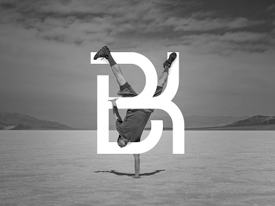 BK Initals brand identity branding design flat logo minimal monogram