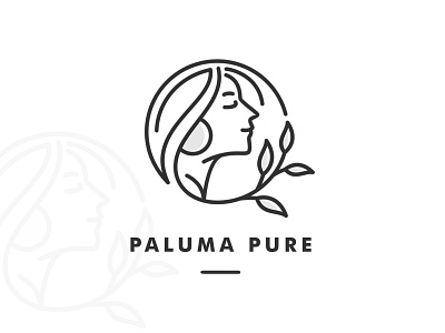 PALUMA PURE beauty brand identity branding cosmetics design illustration logo minimal nature ui vector