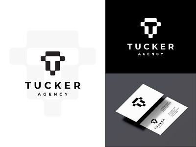 TUCKER AGENCY agency brand identity branding design flat icon logo minimal vector