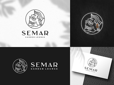 SEMAR - Garden lounge logo brand identity branding design elegant logo food and drink icon illustration logo minimal minimal logo restaurant restaurant logo ui vector
